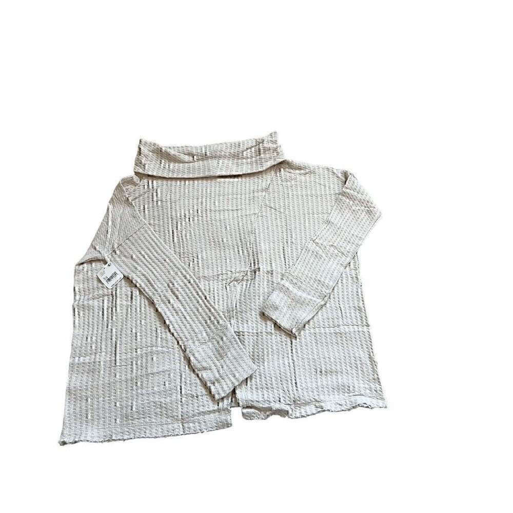 FREE PEOPLE JUICY LONG SLEEVE, STONE COLD, 100% COTTON, SIZE XSMALL - Picture 5 of 8